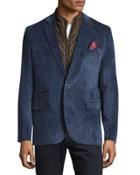 Corduroy Quilted Combo Blazer,