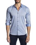 Men's Semi-fitted Washed-stripe Long-sleeve Button-down