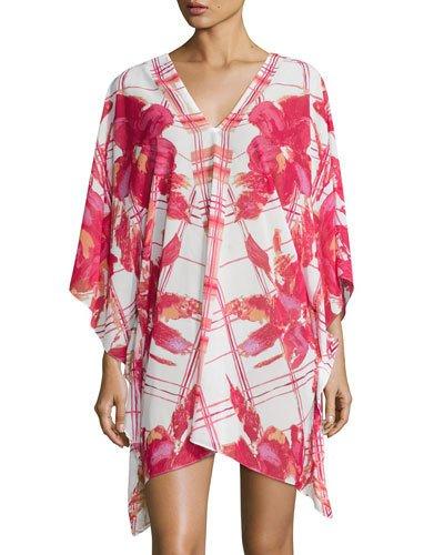 Sophia Floral-print Coverup, Pink Pattern