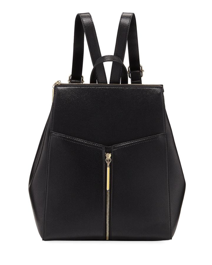 Saffiano Faux-leather Backpack