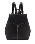 Saffiano Faux-leather Backpack