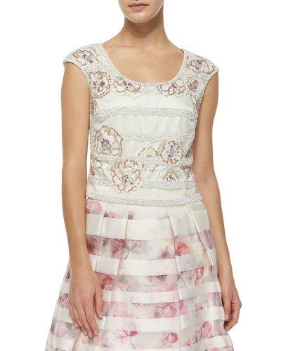 Beaded Sequined Crop Top