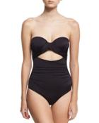 Tallulah Cutout One-piece Maillot Swimsuit, Black