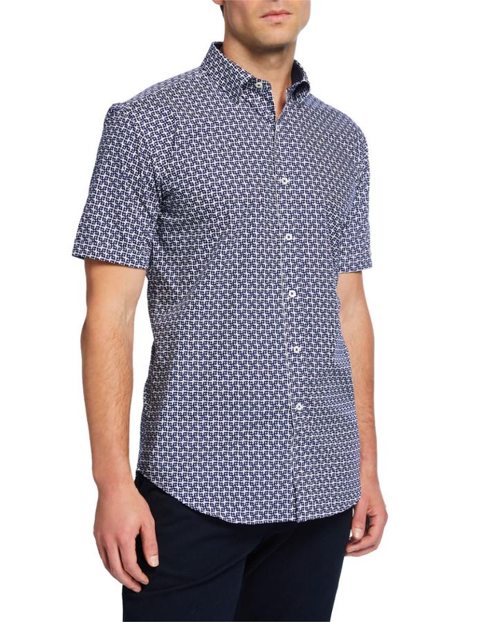 Men's Printed Short-sleeve Shaped