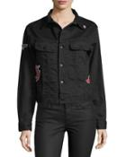 Comic Book Patched Denim Jacket
