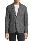Classic-fit Patch-pocket Tweed Blazer, Eiffel Tower