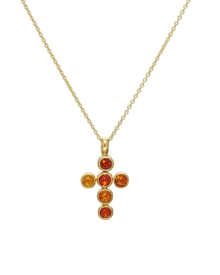 One-of-a-kind Cross Pendant Necklace In