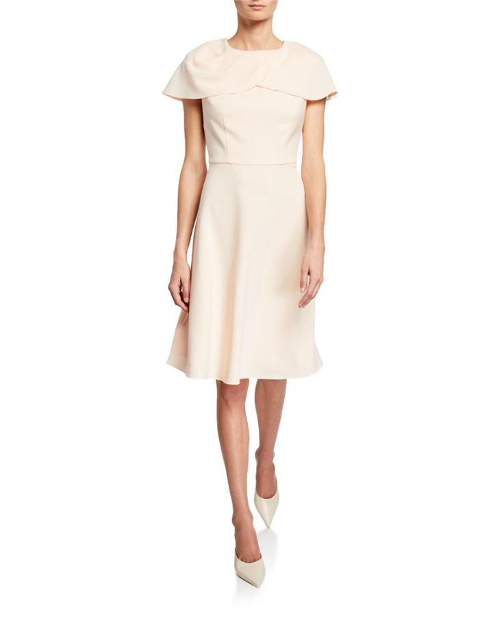 Cape-collar A-line Dress