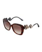 Oversized Square Acetate Snake