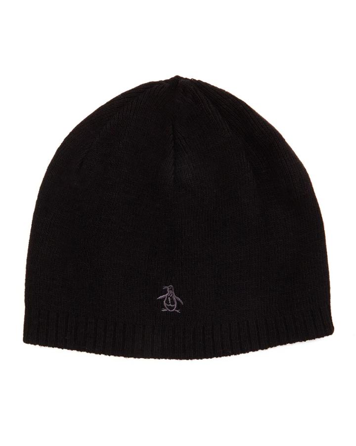 Penguin Hawks Reversible Beanie Hat, Black,