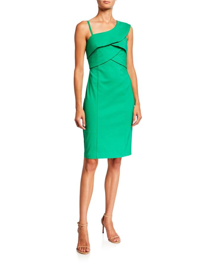 On Point Asymmetric-neck Dress