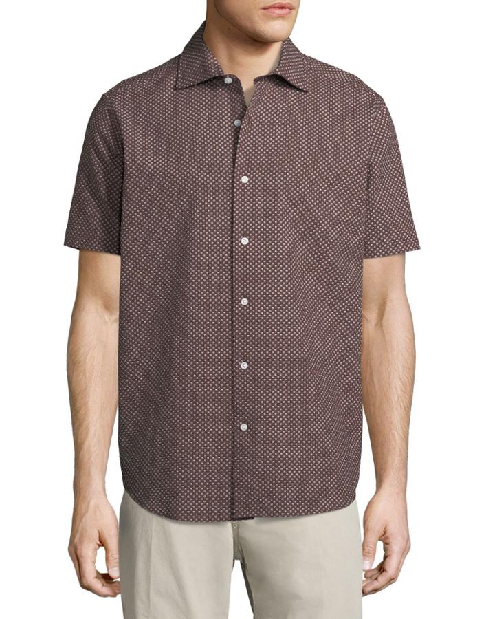 Floral Seersucker Short-sleeve