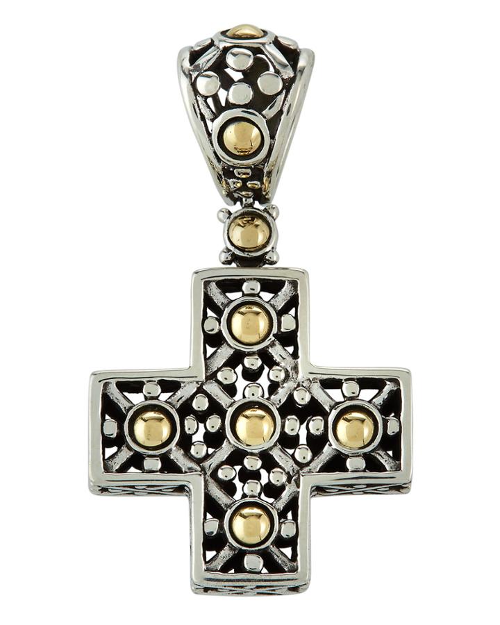 Jaisalmer Two-tone Cross Pendant