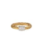 Classique Diamond Cable Ring, Golden