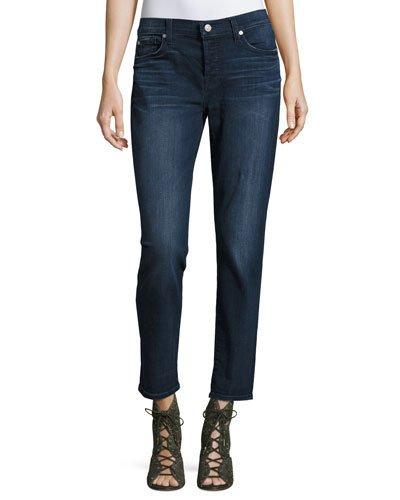 Josefina Skinny Boyfriend Jeans, Dark Blue