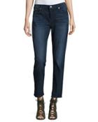 Josefina Skinny Boyfriend Jeans, Dark Blue