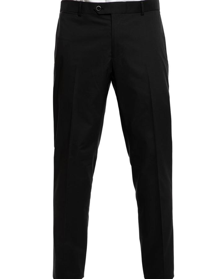 Men's Flat-front Tech Pants, Black
