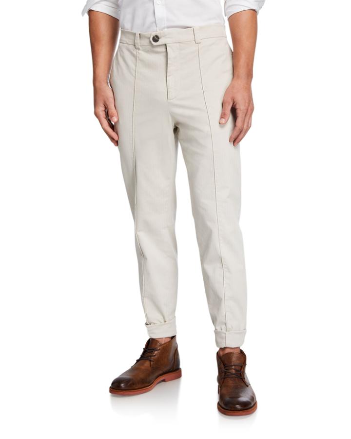 Men's Micro-chevron Crete Leisure-fit Pants