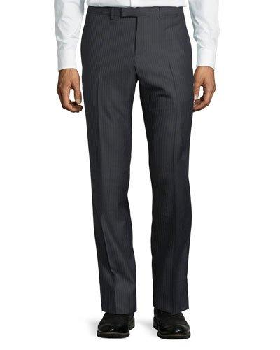 Monaco Pinstriped Wool Trouser Pants