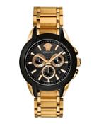 42mm Men's Character Chronograph Watch, Rose Golden/black