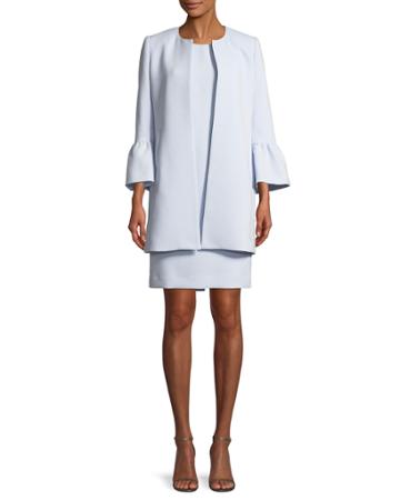 Two-piece Trumpet-sleeve Coat &