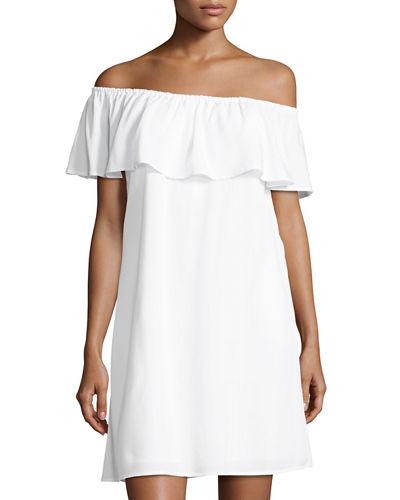 Ruffled Off-the-shoulder Dress