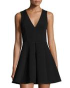 Geneva Sleeveless Fit & Flare Dress, Black