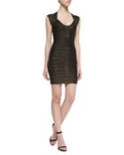 Dani Metallic Knit Bandage Dress