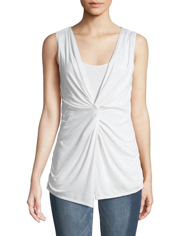 Twist-front Jersey Tank