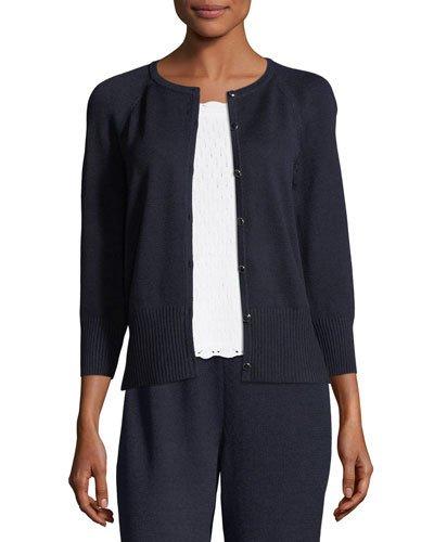 3/4-sleeve Santana-knit Cardigan