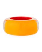 Large Round Bangle Bracelet, Orange