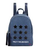 Graphic Tassel-zip Canvas Backpack