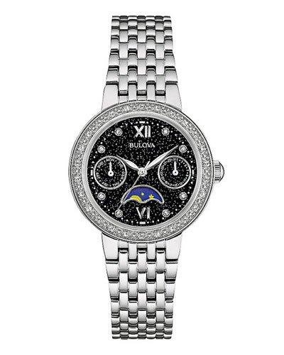 31mm Pave Diamond Moon Phase Watch