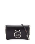 Ruby Lou Leather Logo-ring Clutch Bag