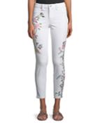 High-rise Skinny Jeans With Spring Chai Embroidery