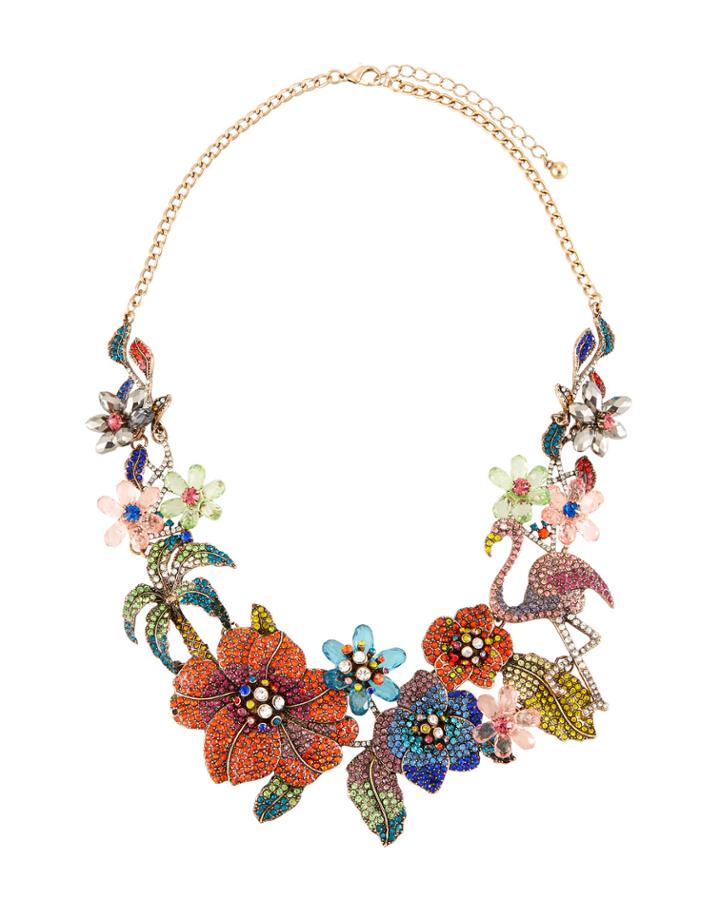 Flamingo Tropical Statement Necklace