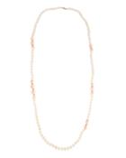 Belpearl Long Freshwater Pearl & Coral Beaded Necklace,
