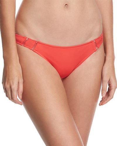 My Beach Stitch-inset Swim Bottom, Pink