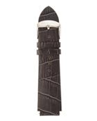 Alligator-embossed Leather Watch