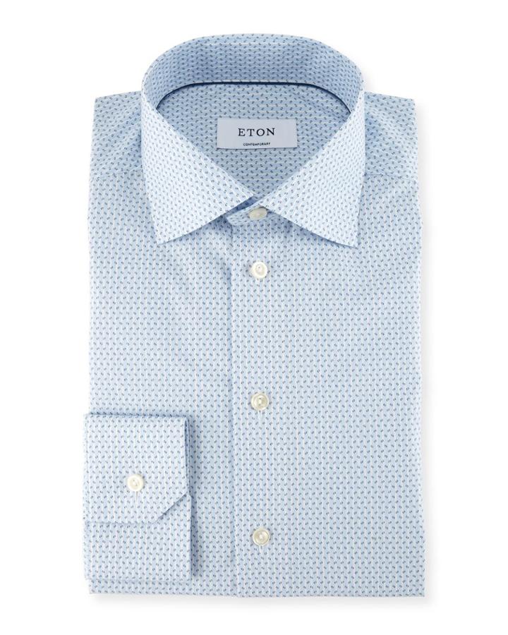 Striped Paisley-print Dress