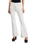 Selma Flare-leg Button Front Jeans
