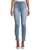 Charlie High-rise Skinny Jeans W/ Frayed Hem