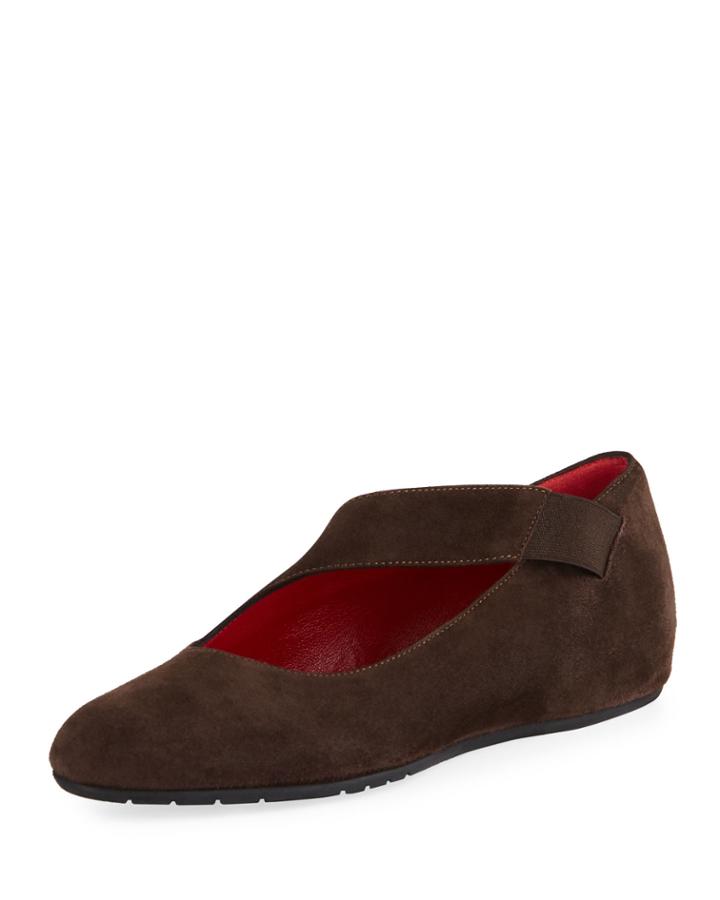 Ramona Suede Flats, Brown