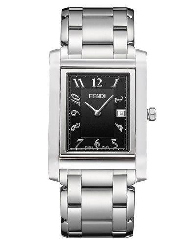 Loop Large Rectangle Bracelet Watch, Black