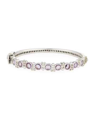 Encore Provence Round Amethyst & White Topaz Bangle With Diamonds