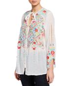 Arges Embroidered Georgette Blouse
