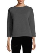 Lace-shoulder Cashmere-blend