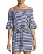 Striped Off-the-shoulder