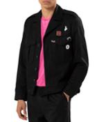 Men's Twill Button-front Jacket With Pin Details