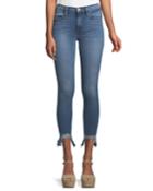Le High Skinny Stiletto Frayed Cropped Jeans